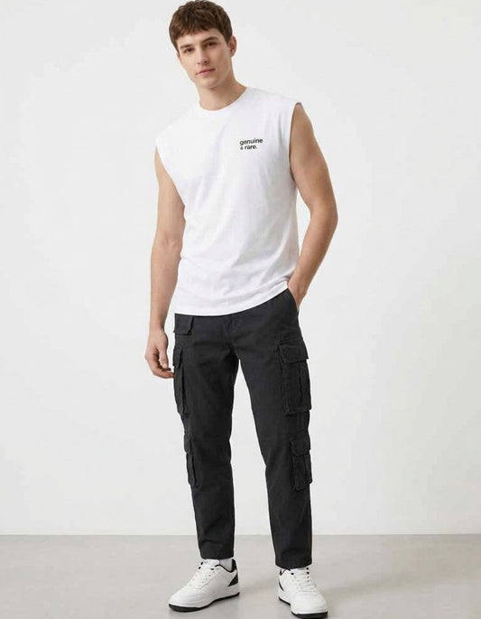 Printed Sleeveless T Shirt
