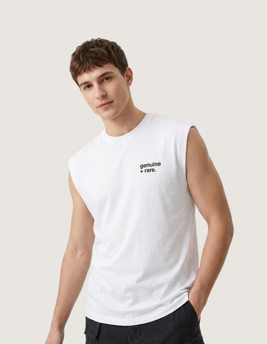Printed Sleeveless T Shirt