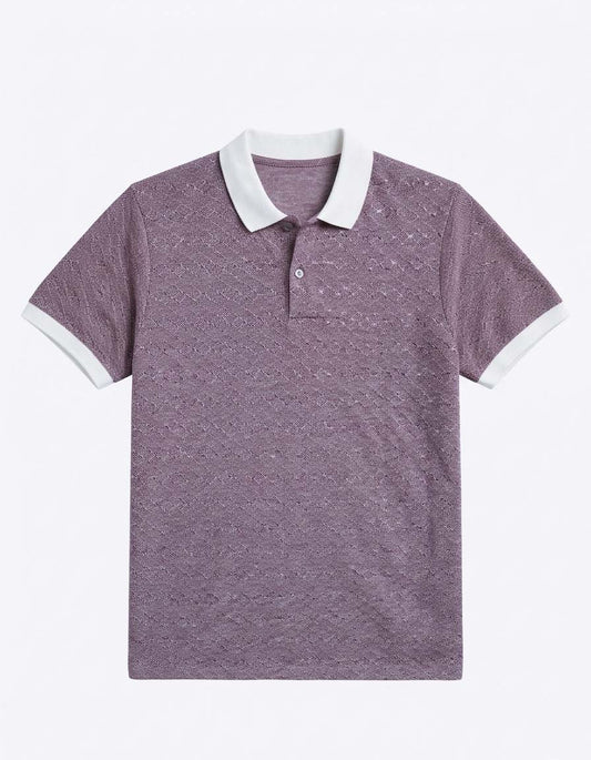 Contrast Jacquard Polo