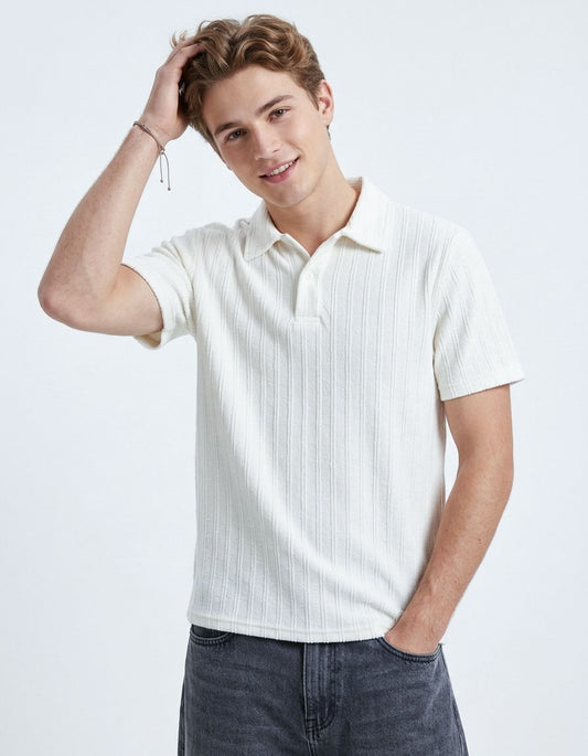 Jacquard Stretch Polo
