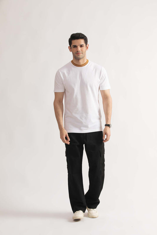Loose Fit Ribbed Tee Shirt