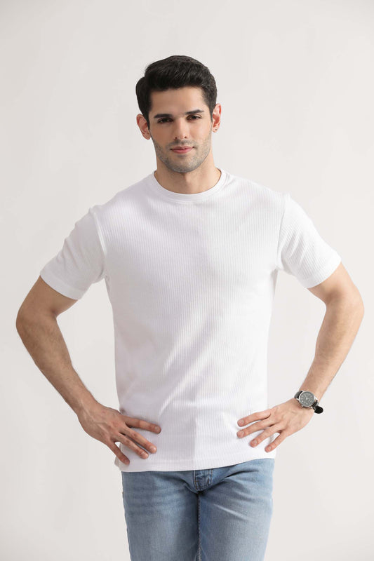 Knit Drop Needle Tee Shirt