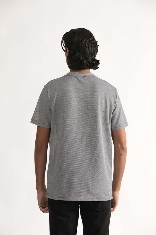 Plain Jacquard Tee Shirt