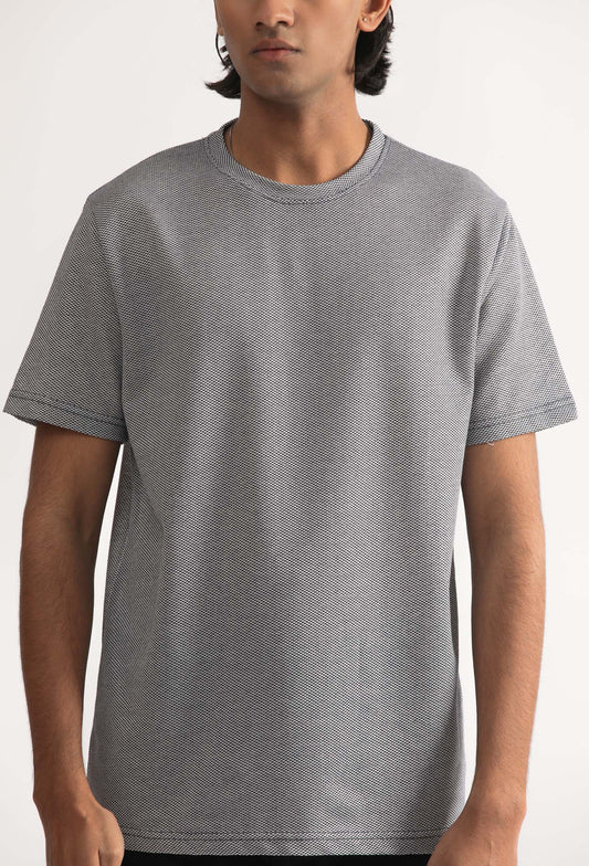 Plain Jacquard Tee Shirt