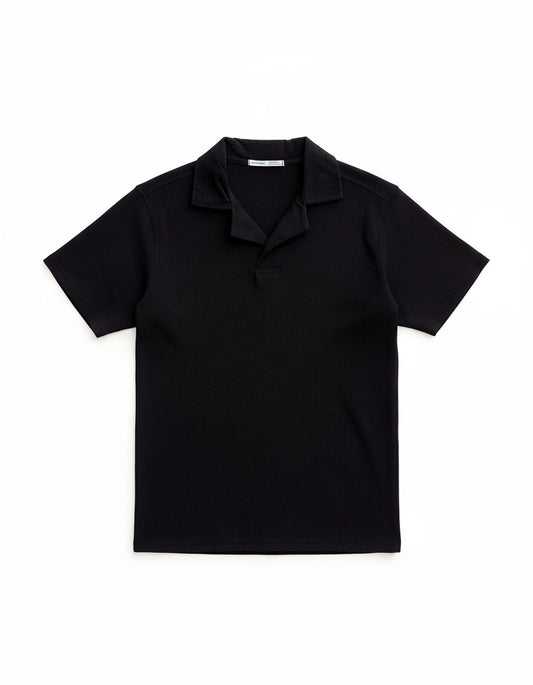 Coat Collar Textured Polo