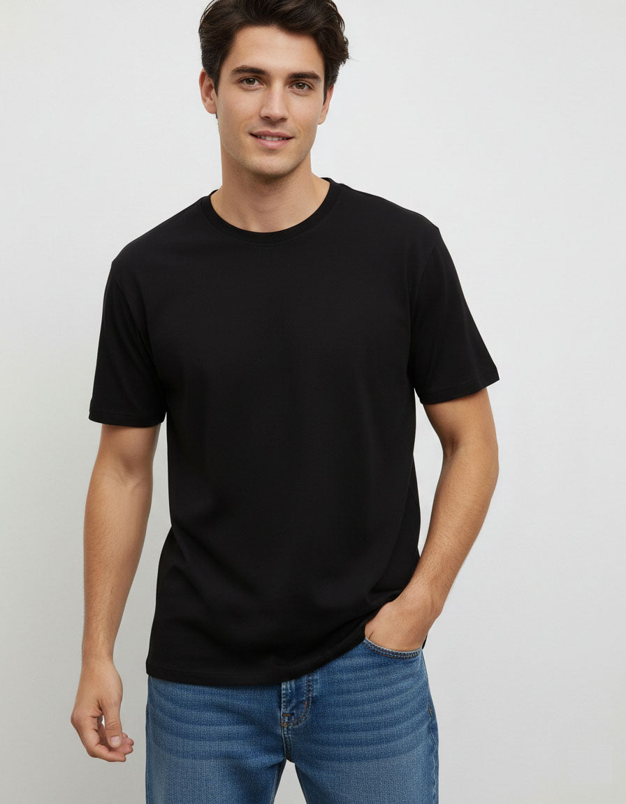 Basic Cotton Blend T Shirt