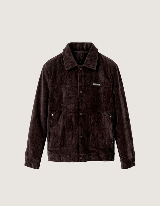 Button Down Suede Jacket