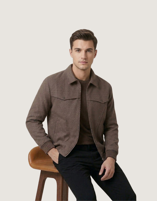 Flap Panel Collar Jacket