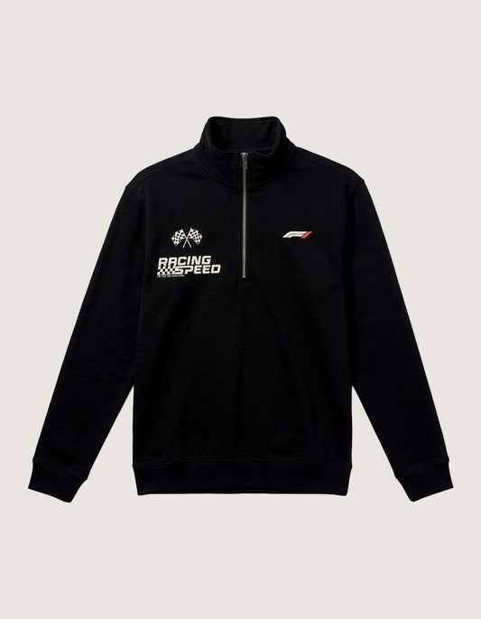 Graphic Mock Neck Sweatshirt