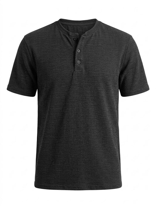 Jacquard Henley T Shirt