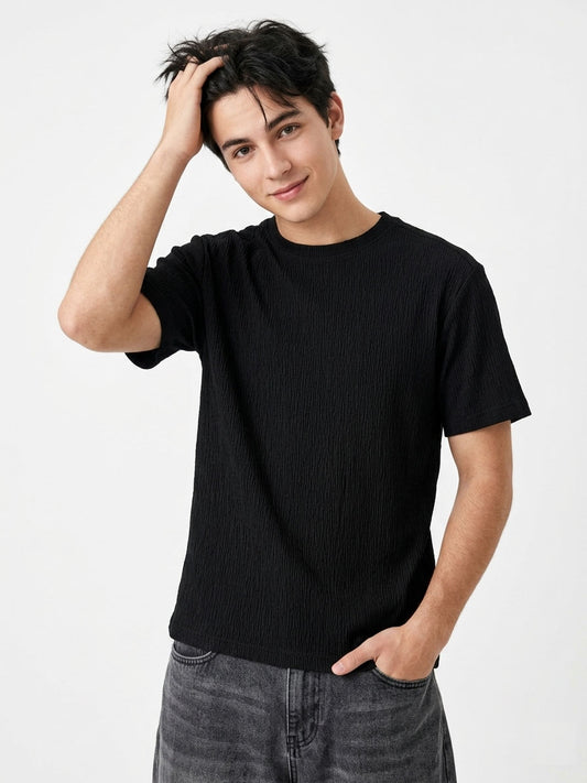 Layer Textured T Shirt