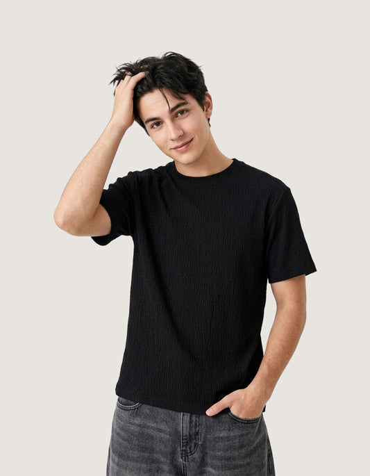 Layer Textured T Shirt