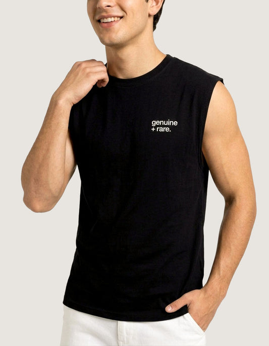 Printed Sleeveless T Shirt