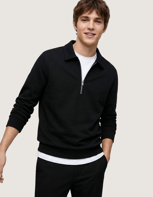 Zip Collar Sweatshirt