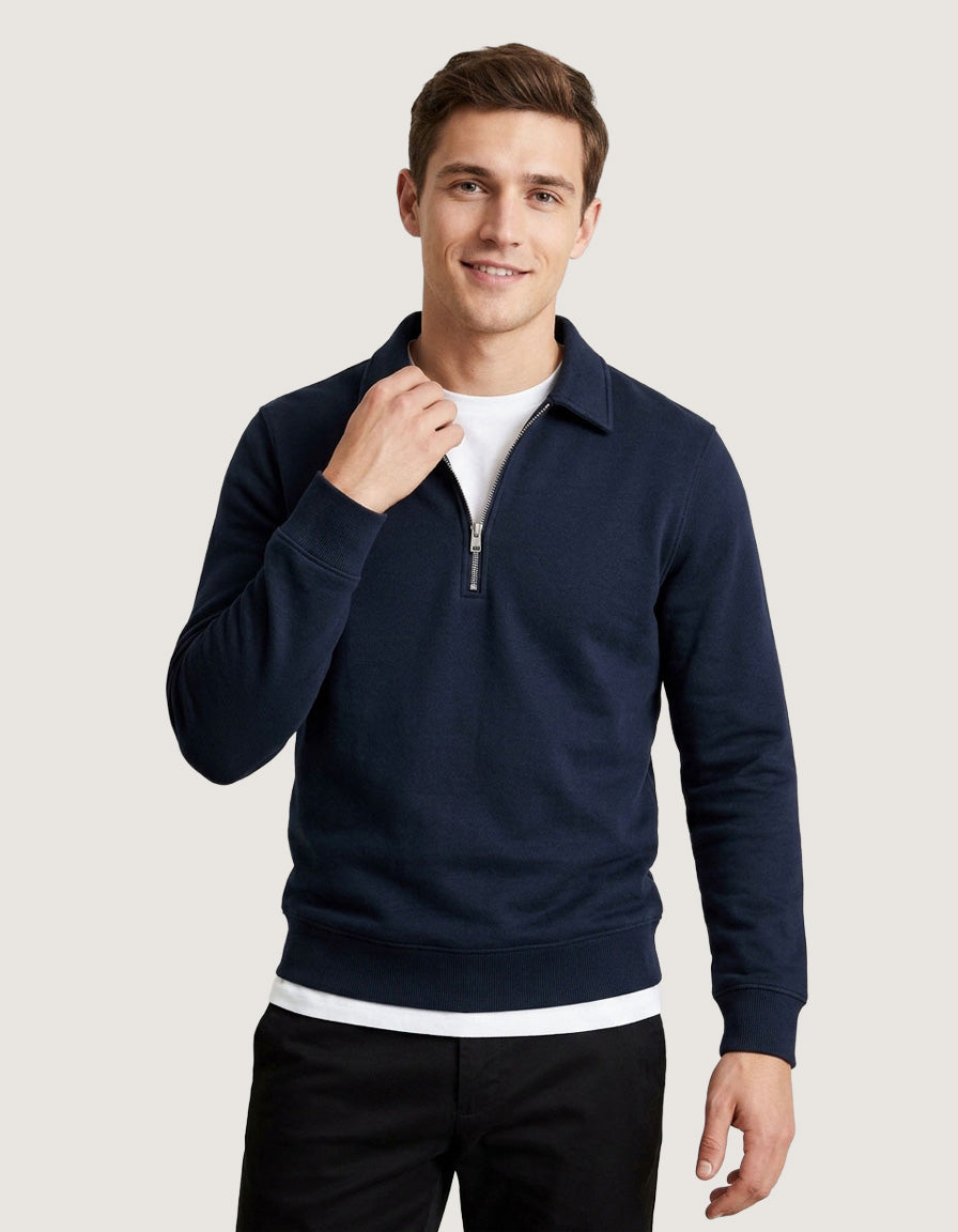 Zip Collar Sweatshirt