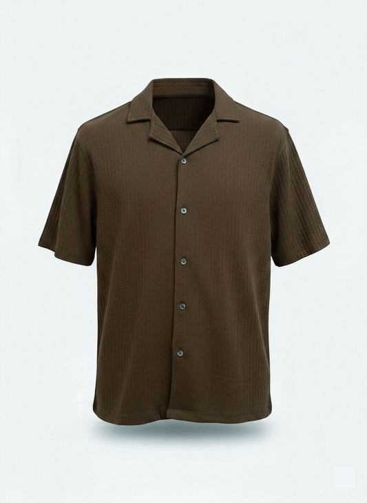 Coat Collar Knit T-Shirt