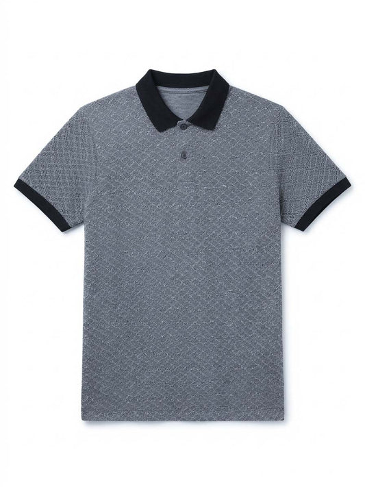 Contrast Jacquard Polo