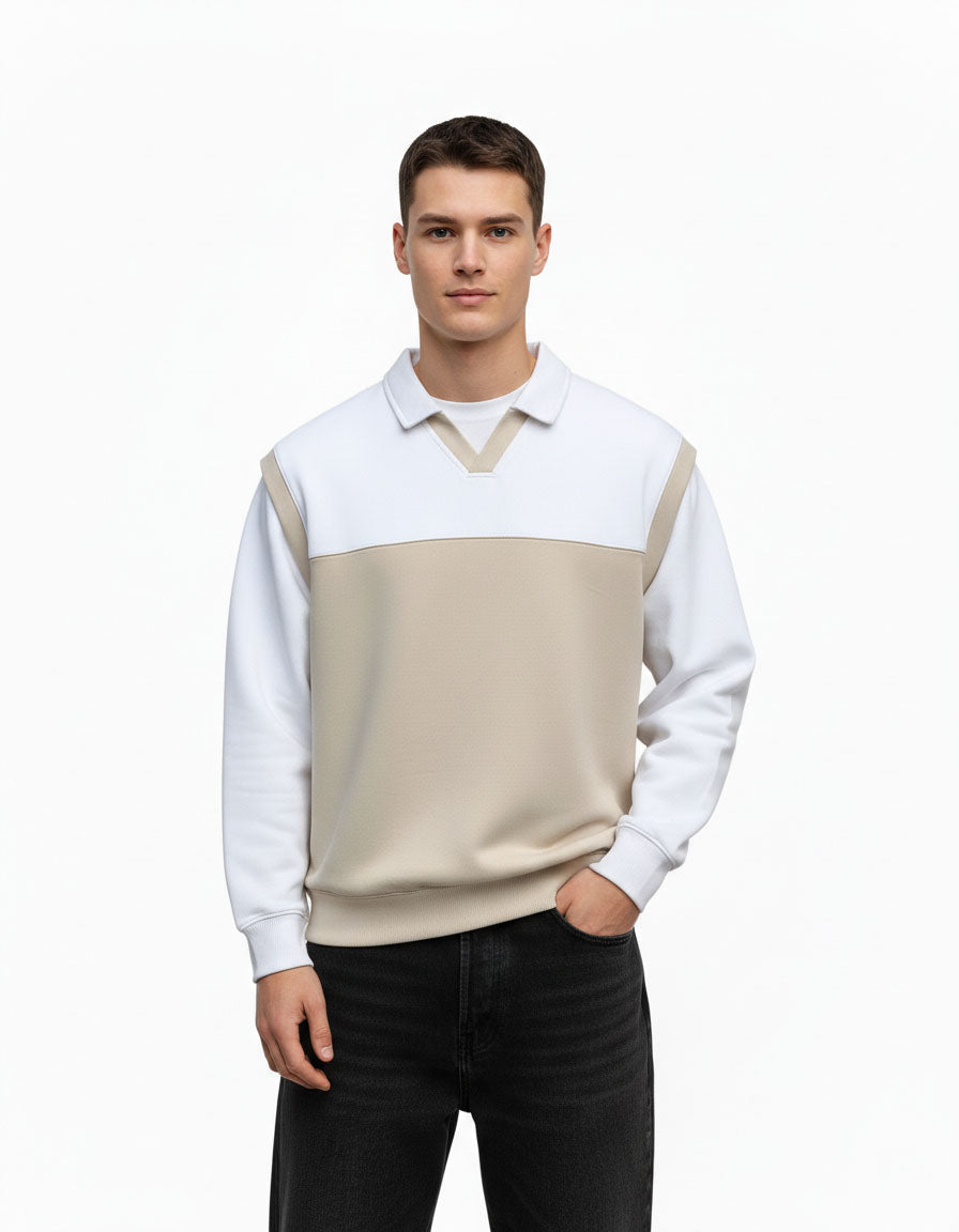 Contrast Scuba Sweatshirt