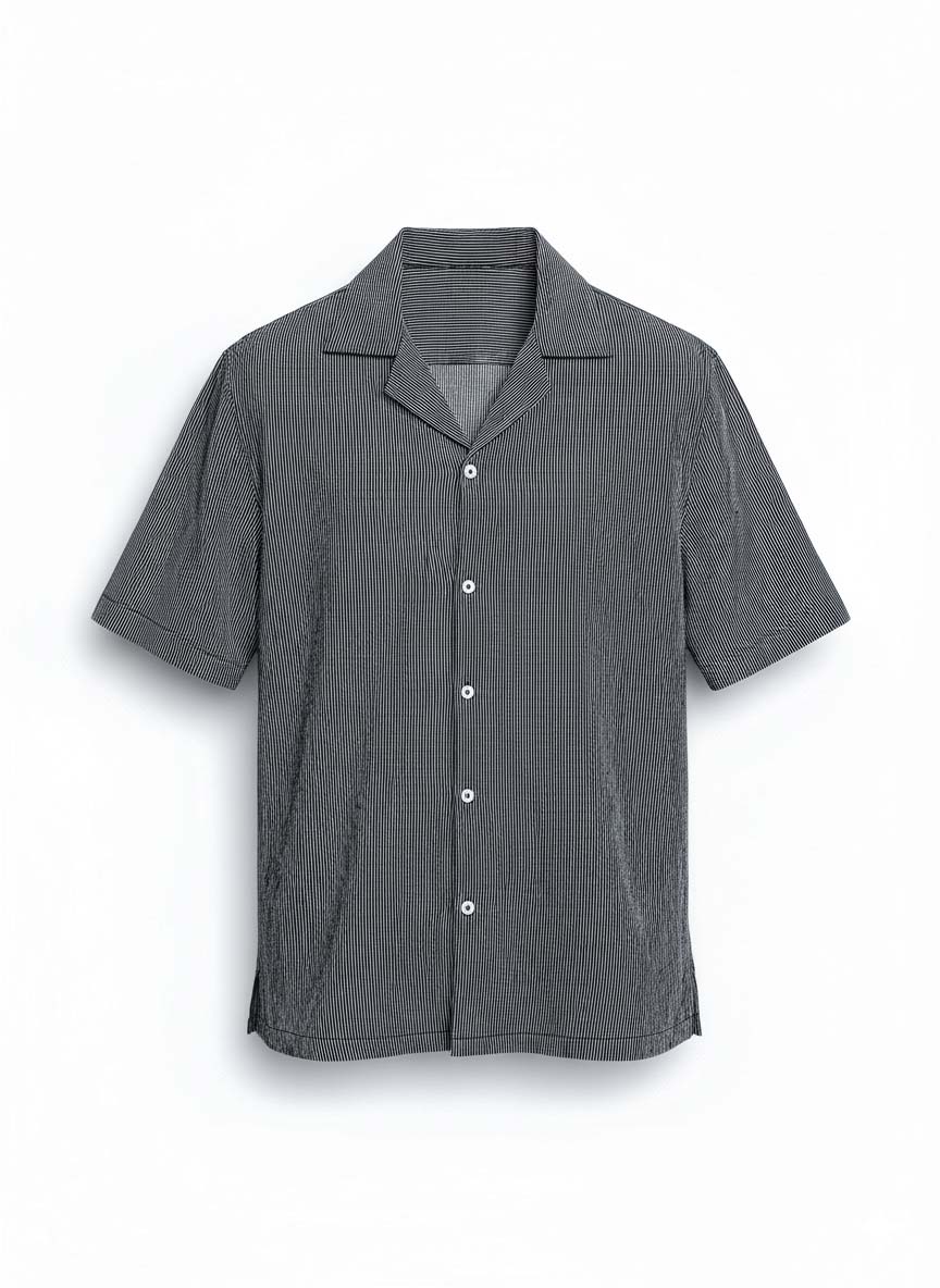Double Tone Coat Collar Shirt