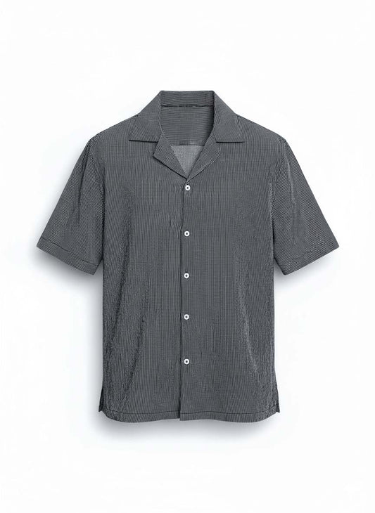 Double Tone Coat Collar Shirt