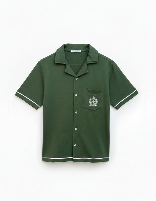 Embroidered Coat Collar T-Shirt