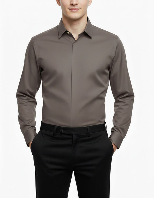Hidden Button Casual Shirt