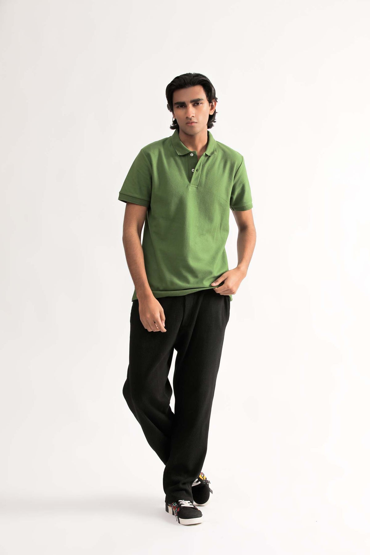 Jacquard Cotton Polo