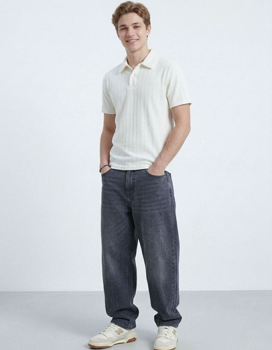 Jacquard Stretch Polo