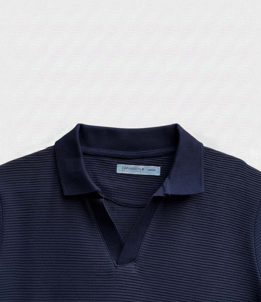 Jaquard V-Neck Polo