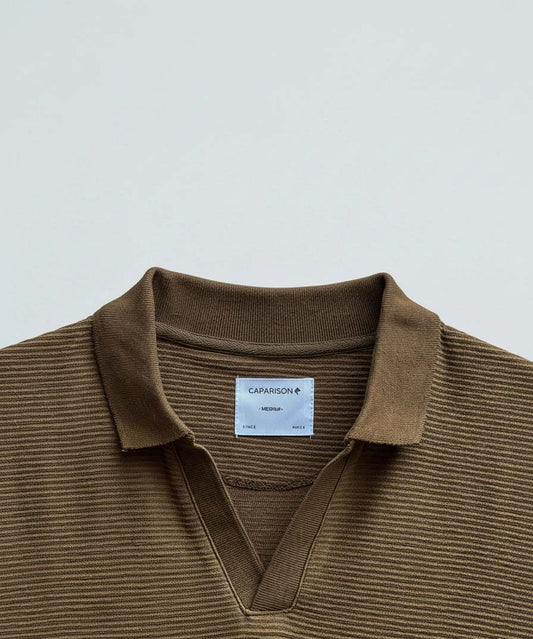 Jaquard V-Neck Polo