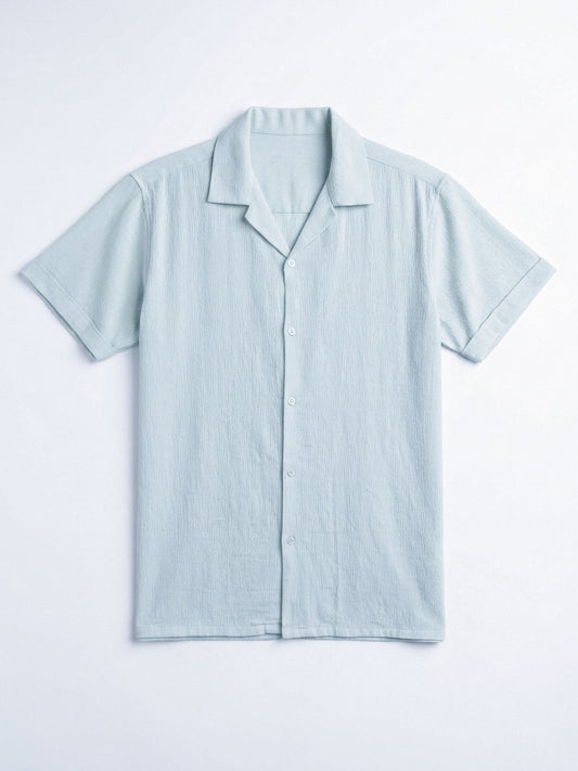 Textured Coat Collar Shirt