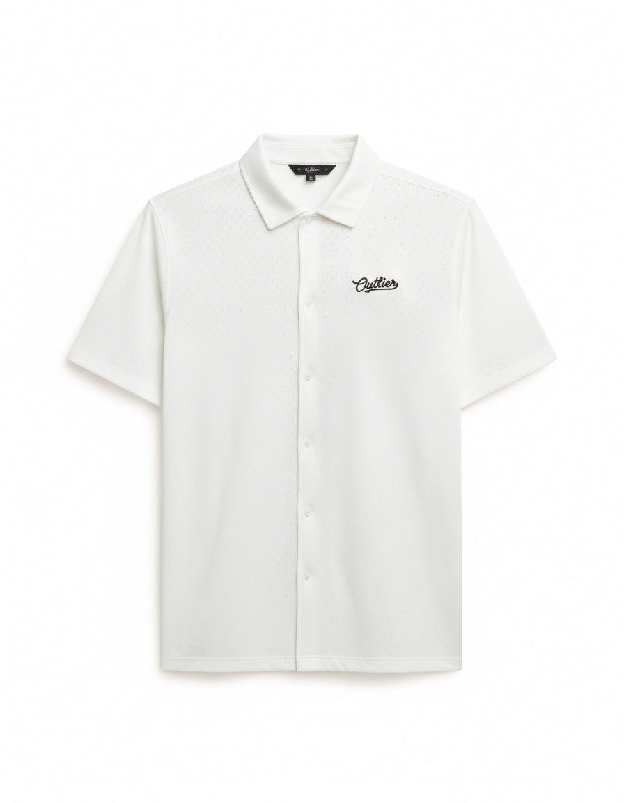 Graphic Mesh Open T Shirt
