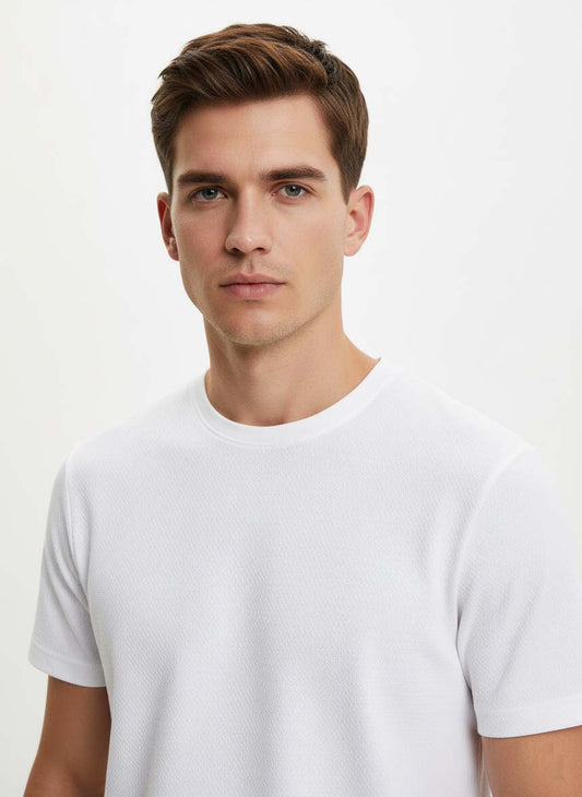 Jacquard Pattern Tee Shirt