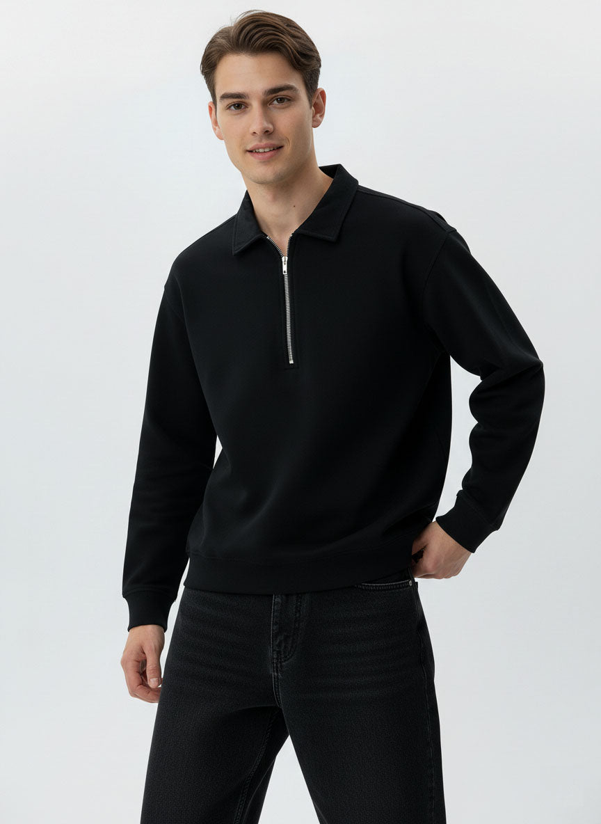 Zip Collar Sweatshirt