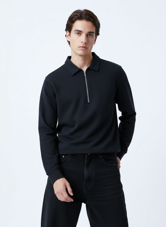 Zip Collar Sweatshirt