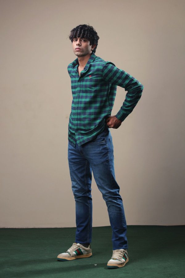 Embroidered Check Shirt